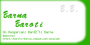 barna baroti business card